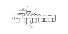 SS10513 METRIC MALE 24° CONE SEAT H.T.