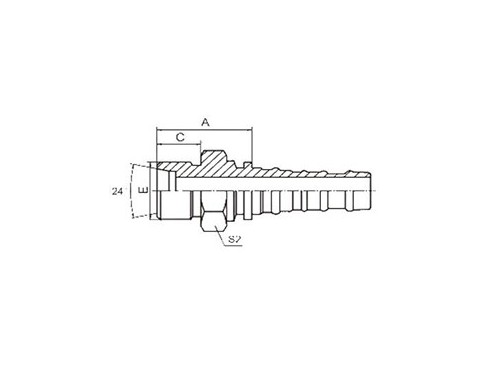 SS10513 METRIC MALE 24° CONE SEAT H.T.