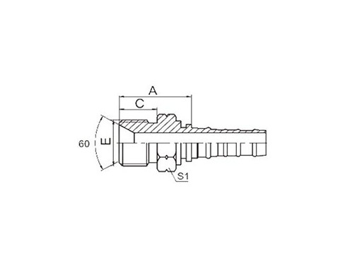 SS12613 BSP MALE 60° CONE SEAT