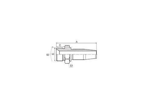 SS12618-R5 BSPP MALE 60° CONE SEAT