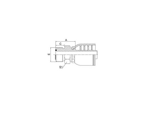 SS14211-RW ORFS MALE O-RING SEAL (ISO 8434-3---SAE J1453)