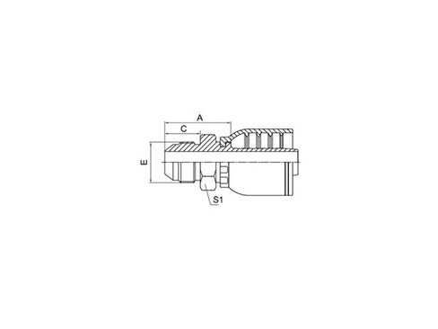 SS16711-RW JIC MALE 74° CONE (ISO 8434-2--SAE J514)