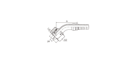 SS20543-W 45° METRIC FEMALE 24° CONE O-RING H.T.