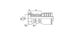 SS22611D-RW BSP FEMALE 60° CONE DOUBLE HEXAGON