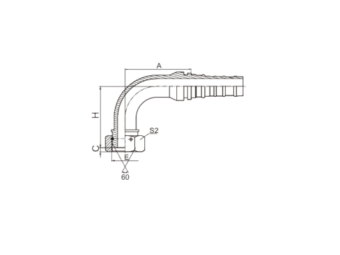 SS22693-W 90° BSP FEMALE 60° CONE