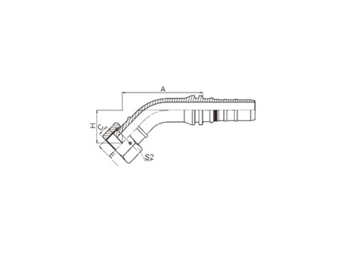 SS24243-W 45° ORFS FEMALE FLAT SEAT