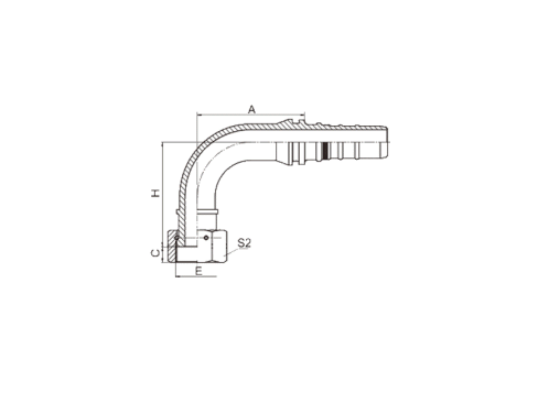 SS24293-W 90° ORFS FEMALE FLAT SEAT