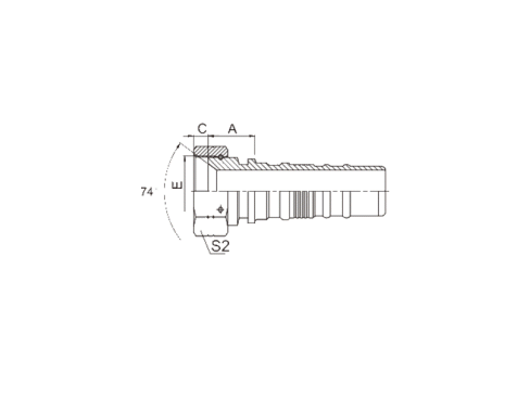 SS26713-W JIC FEMALE 74° CONE SEAT