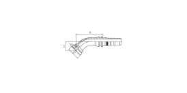 SS87343 45° SAE FLANGE 3000 PSI