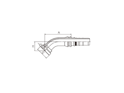 SS87343 45° SAE FLANGE 3000 PSI