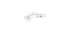 SS87643 45° SAE FLANGE 6000 PSI