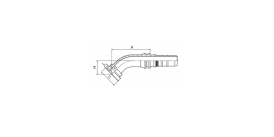 SS87943 45° SAE FLANGE 9000 PSI