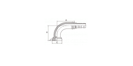 SS87993 90° SAE FLANGE 9000 PSI