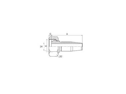 SS20418-R5T METRIC FEMALE 24° CONE SEAT L.T.