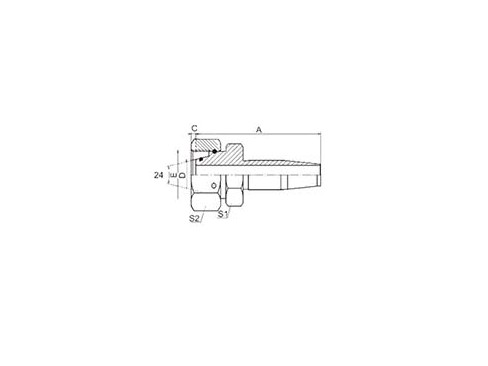 SS20418D-R5 METRIC FEMALE 24° CONE O-RING L.T.