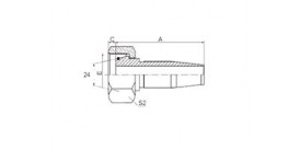 SS20518-R5T METRIC FEMALE 24° CONE SEAT H.T.