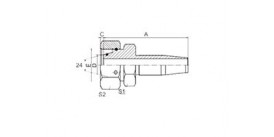 SS20518D-R5 METRIC FEMALE 24° CONE O-RING H.T.