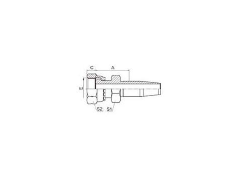 SS24218D-R5 ORFS FEMALE FLAT SEAT DOUBLE HEXAGON