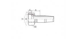 SS26718-R5T JIC FEMALE 74° CONE SEAT