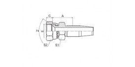 SS26718D-R5 JIC FEMALE 74° CONE SEAT