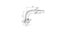 SS26798D-R5 90° JIC FEMALE 74° CONE SEAT