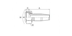 SS27818-R5T SAE FEMALE 90° CONE SEAT