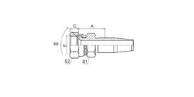 SS27818D-R5 SAE FEMALE 90° CONE SEAT