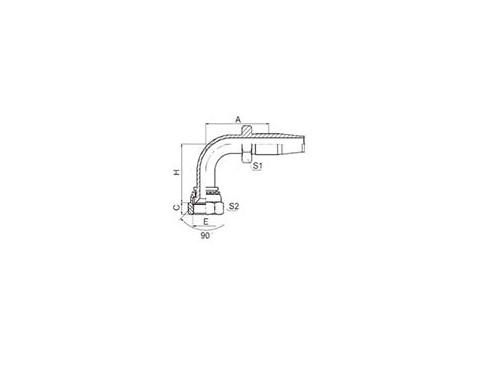 SS27898D-R5 90° SAE FEMALE 90° CONE SEAT