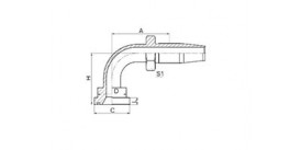 SS87398D-R5 90° SAE FLANGE 3000 PSI