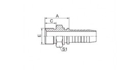 SS10311 O-RING METRIC MALE FLAT SEAL