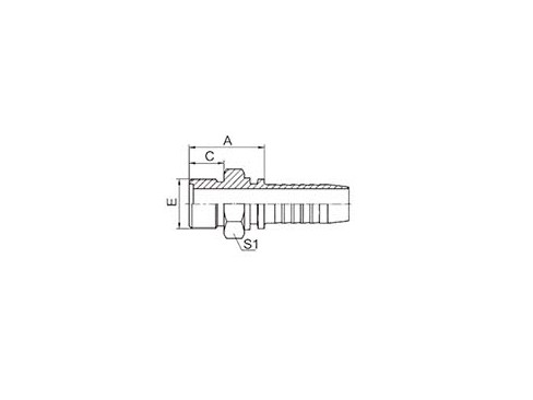 SS10311 O-RING METRIC MALE FLAT SEAL