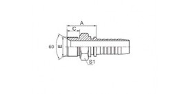 SS10611 METRIC MALE 60° CONE SEAT