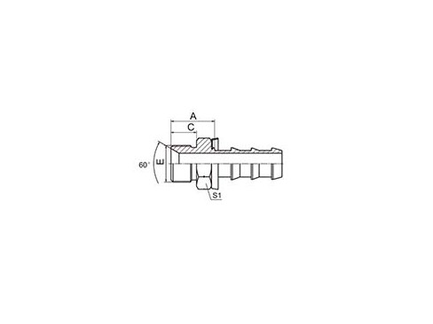 SS12611-PO BSP MALE 60° CONE SEAT