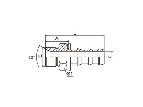 SS12611A-PO BSP MALE 60° CONE SEAT