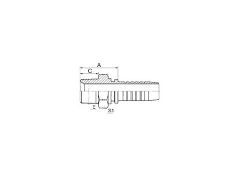 SS13011-SP METRIC MALE 90° CONE