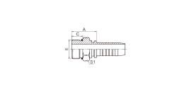 SS16011 SAE O-RING MALE (ISO 11926--SAE J1926)