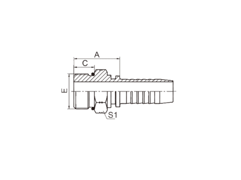 SS16011 SAE O-RING MALE (ISO 11926--SAE J1926)