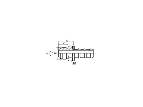 SS16711-PO JIC MALE 74° CONE