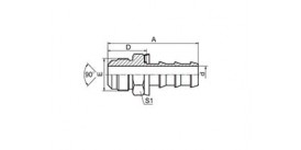 SS17811-PO SAE MALE 90° CONE