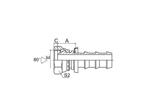 SS22611-PO BSP FEMALE 60° CONE