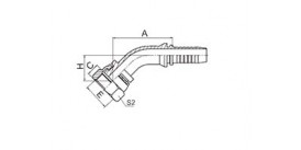 SS20241 45° METRIC FEMALE FLAT SEAT