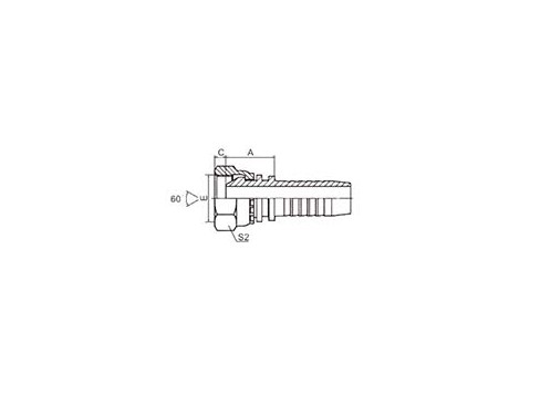 SS20611 METRIC FEMALE 60° CONE