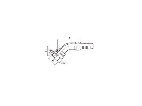 SS22241 45° BSP FEMALE FLAT SEAT