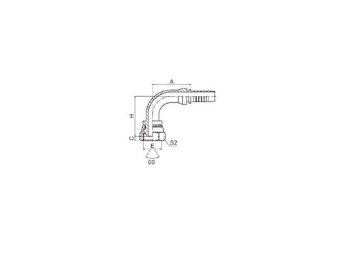 SS22691 90° BSP FEMALE 60° CONE