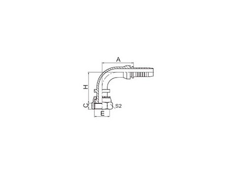 SS24291 90° ORFS FEMALE FLAT SEAT (ISO 12151-1--SAE J516)