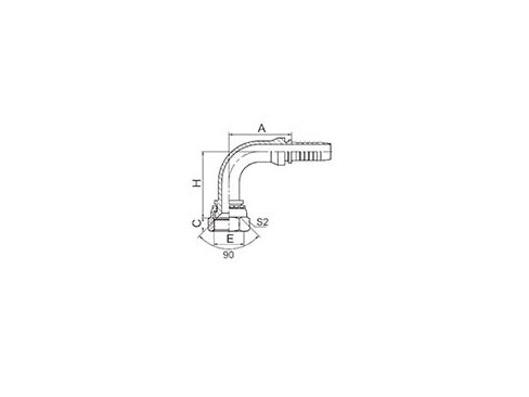 SS27891 90° SAE FEMALE 90° CONE SEAT (SAE J513)