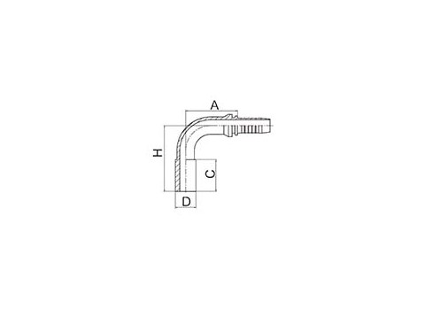 SS50091 90° METRIC STANDPIPE STRAIGHT (DIN 2353)