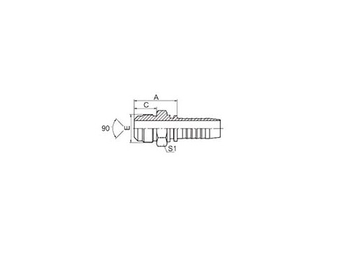 17811 SAE MALE 90° CONE SAE J513