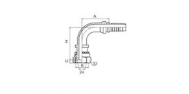 20591C 90° METRIC FEMALE MULTISEAL H.T. (DIN3868)