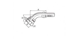 22241 45° BSP FEMALE FLAT SEAT